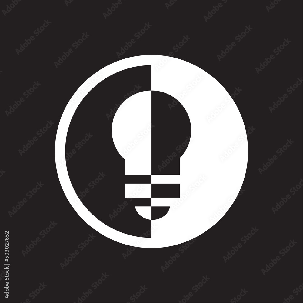 Lamp or lightbulb logo icon design, vector illusration