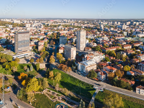 Aerial view of City of Ruse, Bulgaria