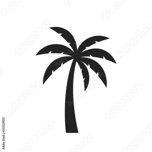 palm tree icon. beach, tropical, exotic and tourism symbol. isolated vector image