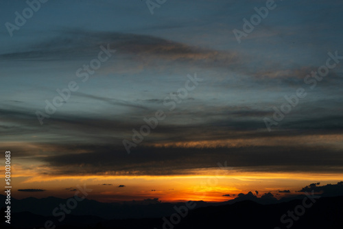 sunset over the mountains © cafera13
