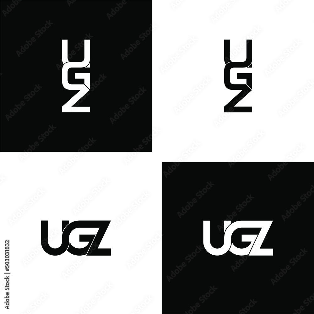 ugz letter original monogram logo design set ugz letter original monogram logo design set