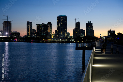 St. Petersburg, Florida city skyline at sunset #503033465