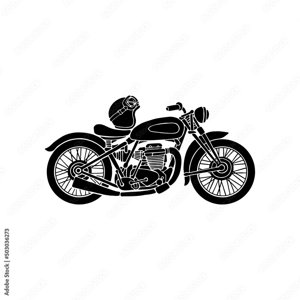 motorcycle vector isolated on white background