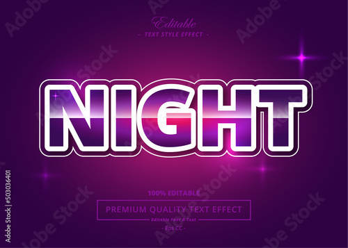 Photography NIGHT VECTOR TEXT STYLE EFFECT