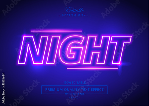 NIGHT VECTOR TEXT STYLE EFFECT
