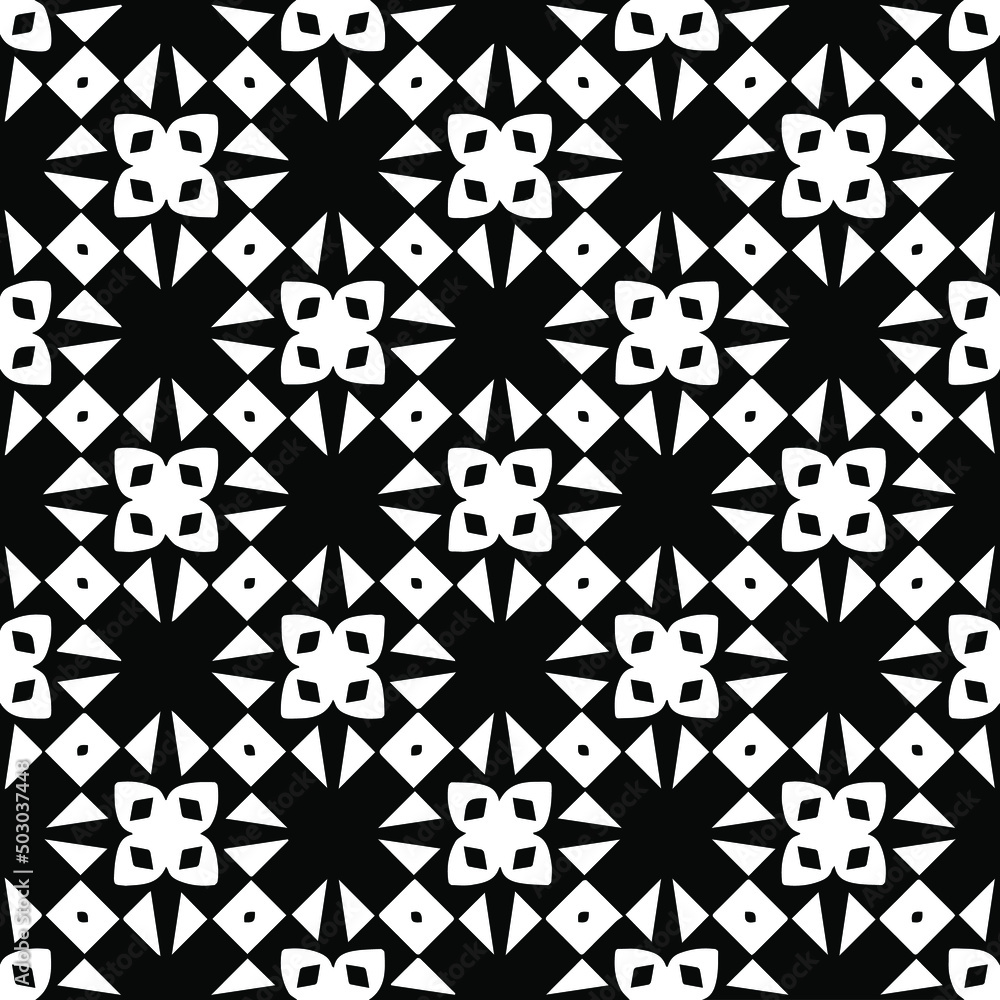 Vector monochrome pattern, Abstract texture for fabric print, card, table cloth, furniture, banner, cover, invitation, decoration, wrapping.