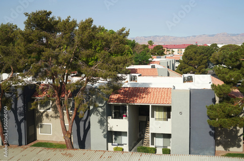 apartment building in tropical desert area