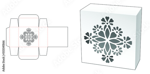 packaging box die cut template