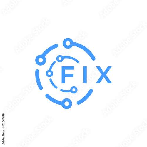 FIX letter logo design on white background. FIX creative  initials letter logo concept. FIX letter design.