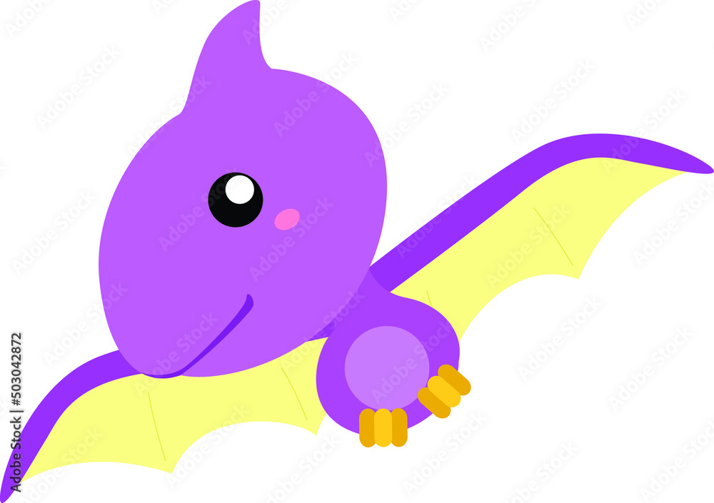 Obraz premium A cute flying dinosaur