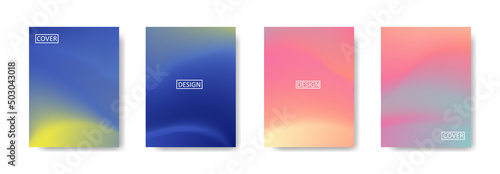 Set of abstract background with beautiful gradation color, colorful background for poster flyer banner backdrop.vertical banner.cool fluid background vector illustration