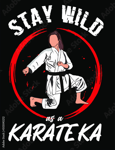 karate illustration vector pose