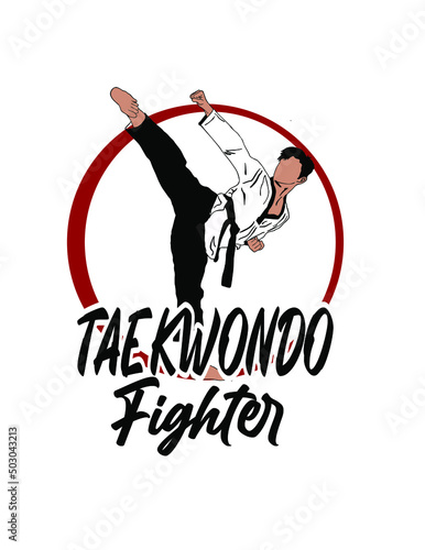 karate illustration vector pose