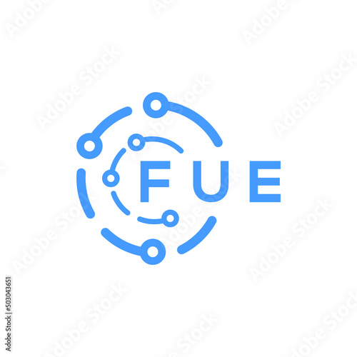 FUE technology letter logo design on white  background. FUE creative initials technology letter logo concept. FUE technology letter design.  © Faisal