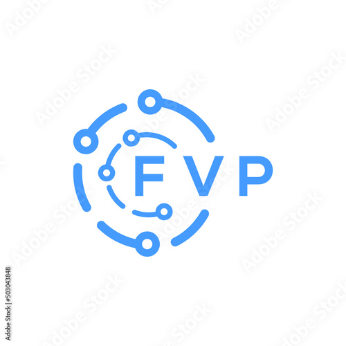 FVP technology letter logo design on white background. FVP creative initials technology letter logo concept. FVP technology letter design. 