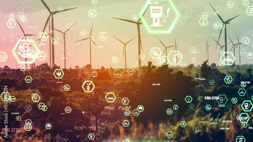 фотографія Environmental conservation technology and approaching global sustainable ESG by