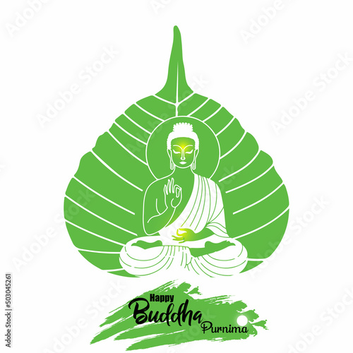 illustration Of Buddha Purnima Background