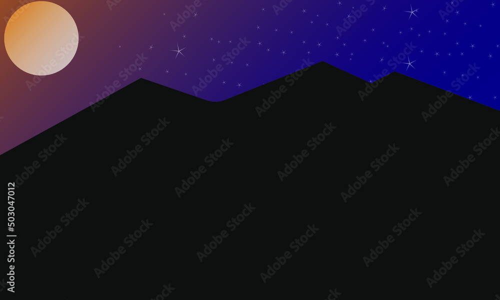 Obraz premium background design mountain silhouette fit for background, postcard, etc.