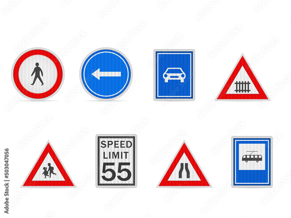Road sign set Road sign set