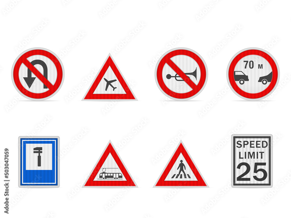Road sign set Road sign set