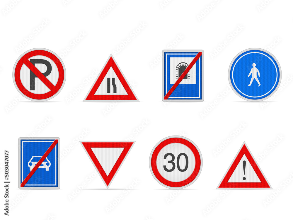 Road sign set Road sign set
