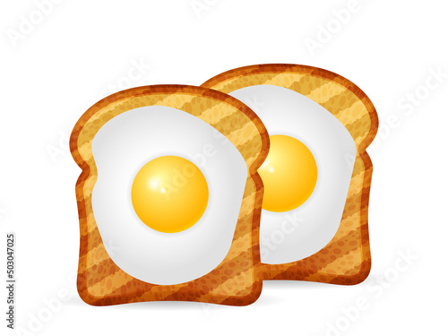 Bread toasts with egg