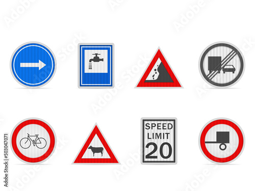 Free Download Road sign set - GFXLoad