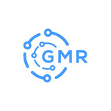 GMR technology letter logo design on white  background. GMR creative initials technology letter logo concept. GMR technology letter design.
