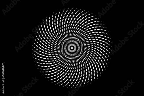 Dotted concentric circle pattern