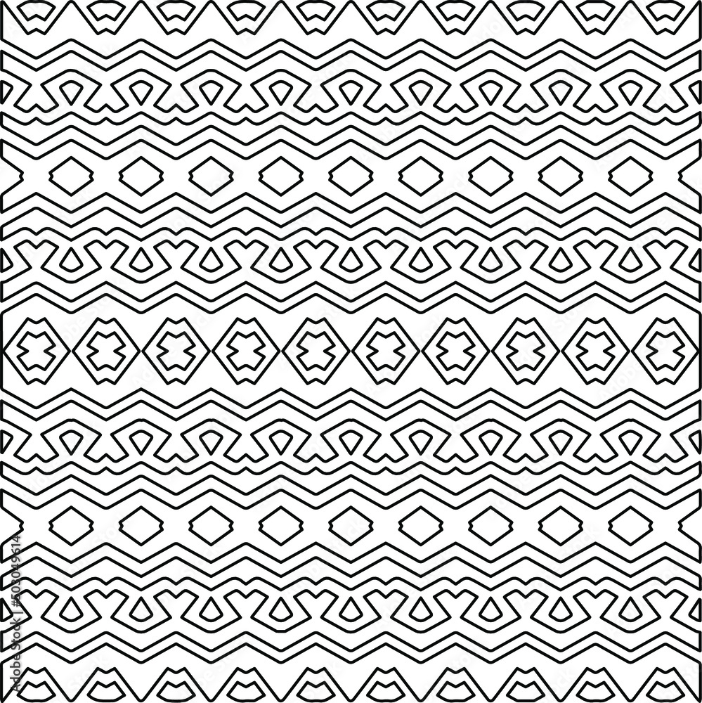 Stylish texture with figures from lines.
Abstract geometric black and white pattern for web page, textures, card, poster, fabric, textile. Monochrome graphic repeating design. Stylish texture with figures from lines.
Abstract geometric black and white pattern for web page, textures, card, poster, fabric, textile. Monochrome graphic repeating design.