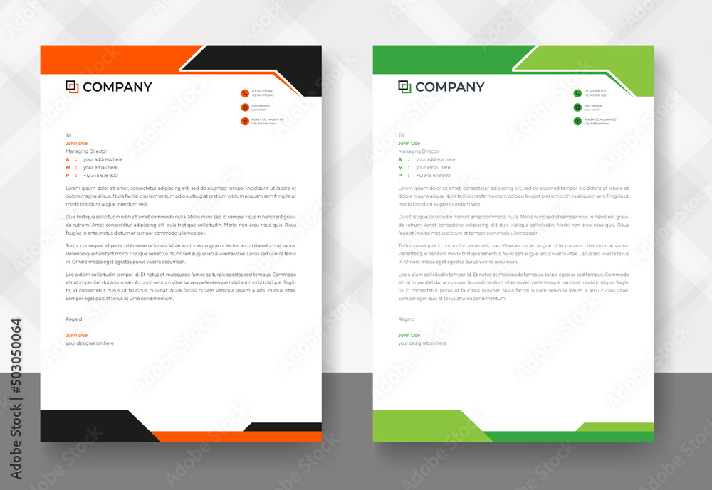 Professional & Modern Business Letterhead Design Template