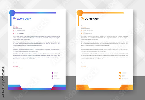 Professional & Modern Business Letterhead Design Template