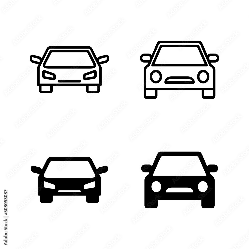 Car icons vector. car sign and symbol. small sedan