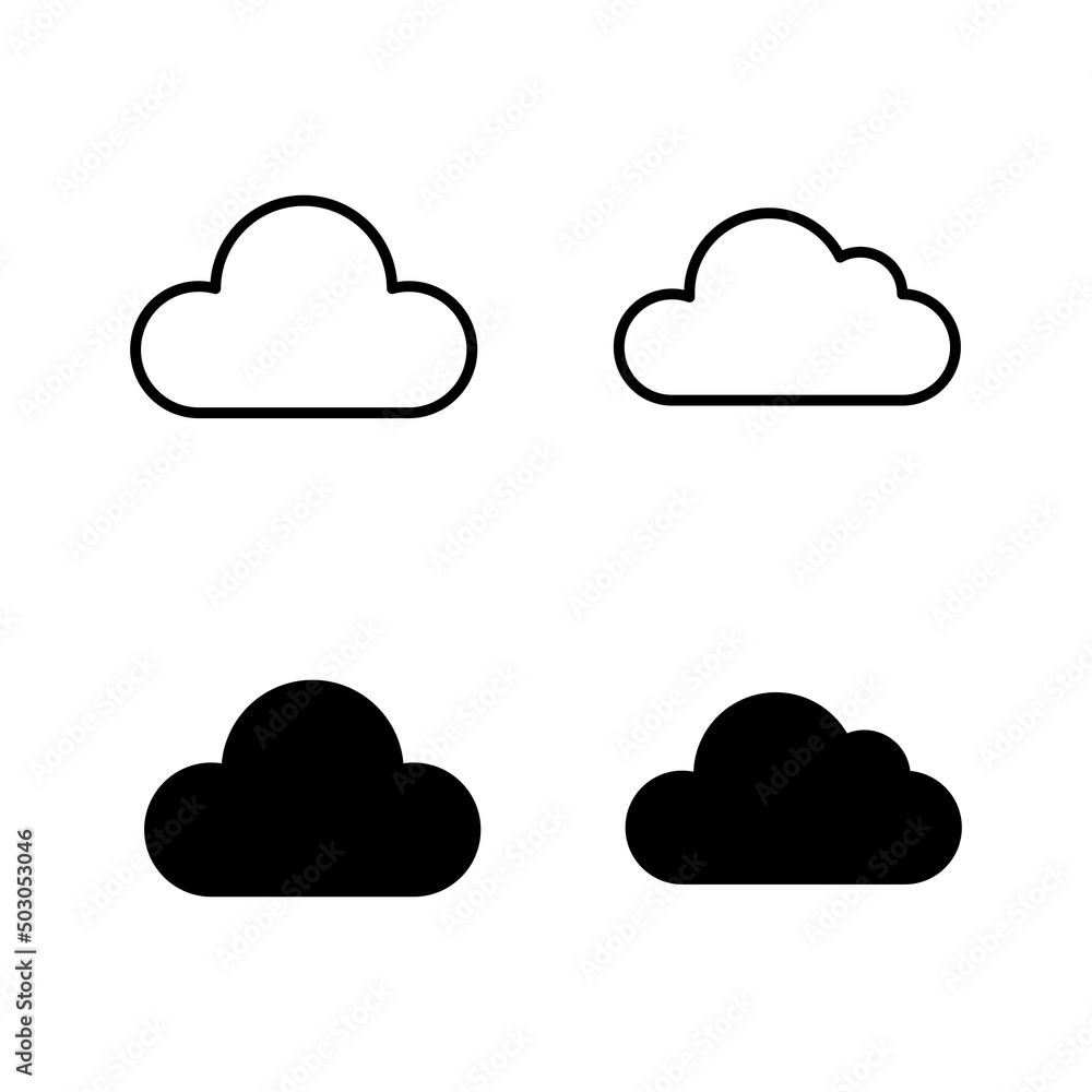 Cloud icons vector. cloud sign and symbol Cloud icons vector. cloud sign and symbol