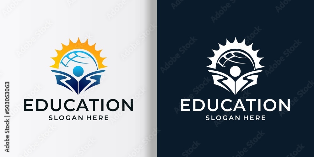 sunrise school logo premium vector sunrise school logo premium vector