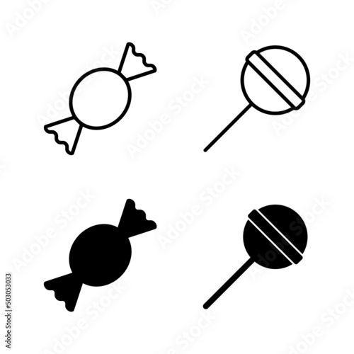 Candy icons vector. candy sign and symbol.