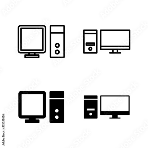 Computer icons vector. computer monitor sign and symbol