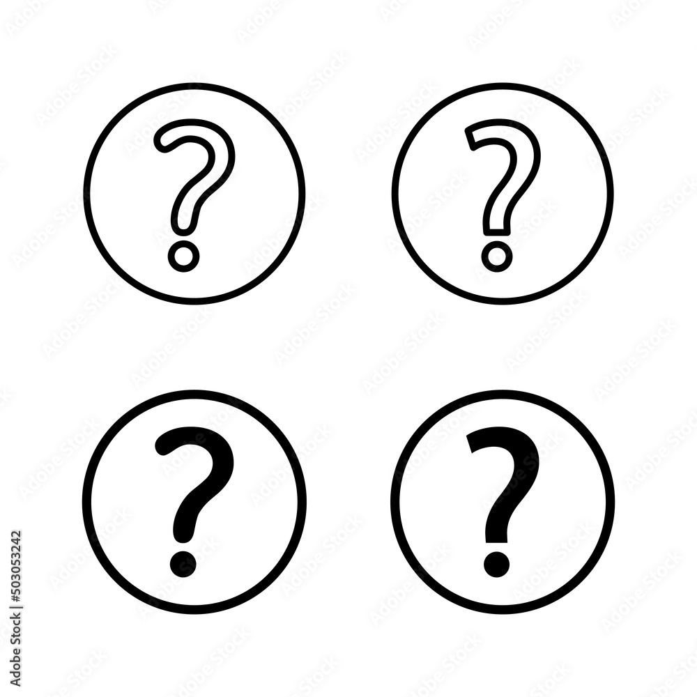 Question icons vector. question mark sign and symbol Question icons vector. question mark sign and symbol