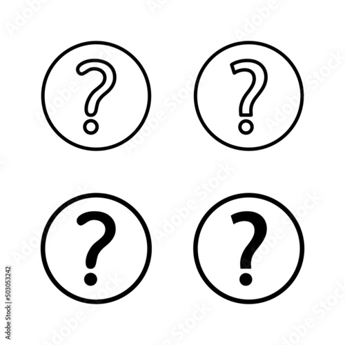 Question icons vector. question mark sign and symbol