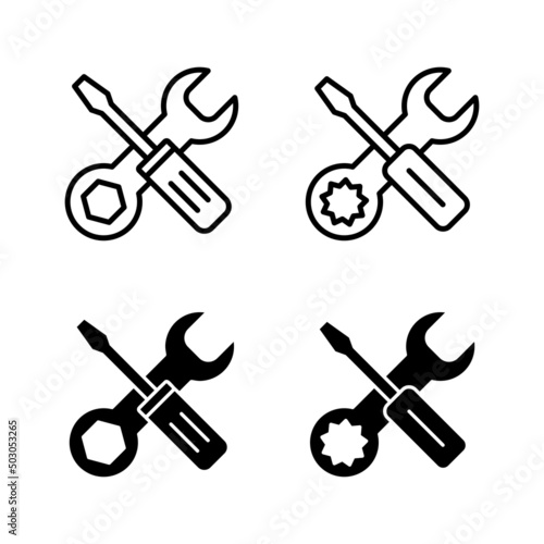 Repair tools icons vector. tool sign and symbol. vectorting icon. Wrench and screwdriver. Service