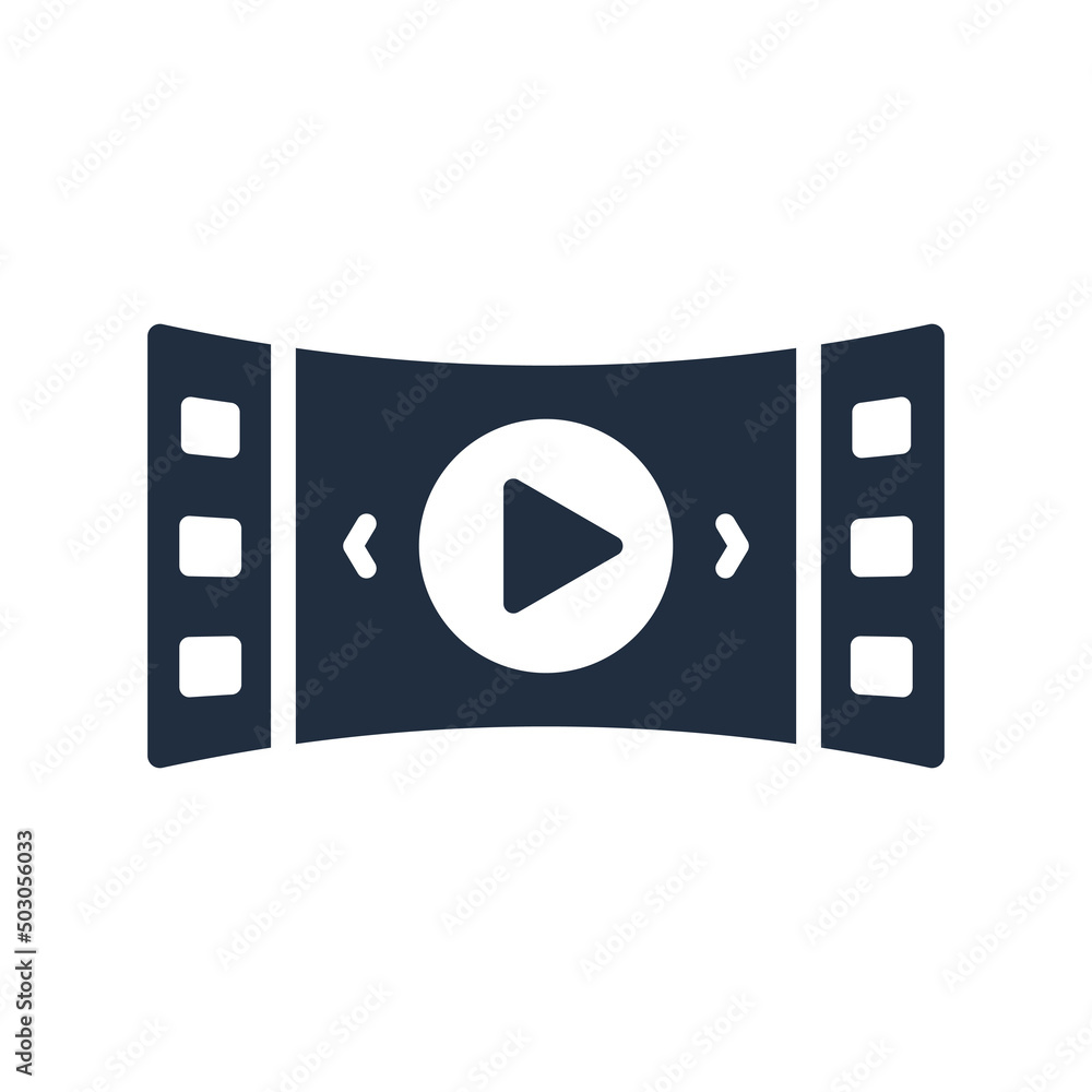 Panorama 360 degree multimedia player, icon, Vector, Illustration. Panorama 360 degree multimedia player, icon, Vector, Illustration.