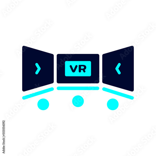 Virtual reality screen, icon, Vector, Illustration.