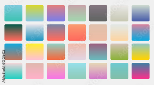 colorful gradients in different color themes and shades big set