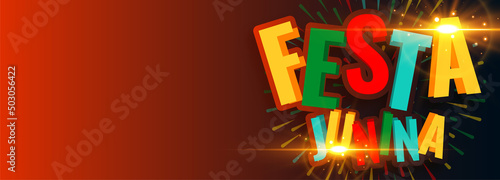 3d style festa junina banner design