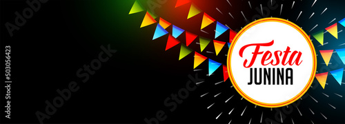 festa junina party banner with text space