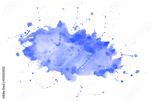 blue abstract watercolor stain texture background