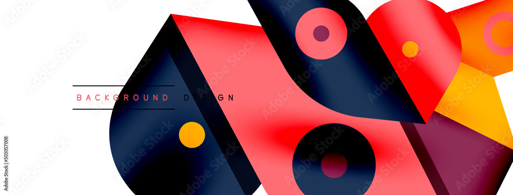 Creative bright geometric wallpaper. Minimal abstract background. Circles lines shapes composition vector illustration for wallpaper banner background or landing page Creative bright geometric wallpaper. Minimal abstract background. Circles lines shapes composition vector illustration for wallpaper banner background or landing page