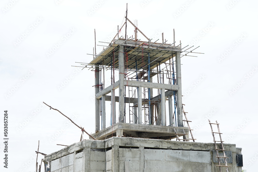 building under construction with cement building under construction with cement