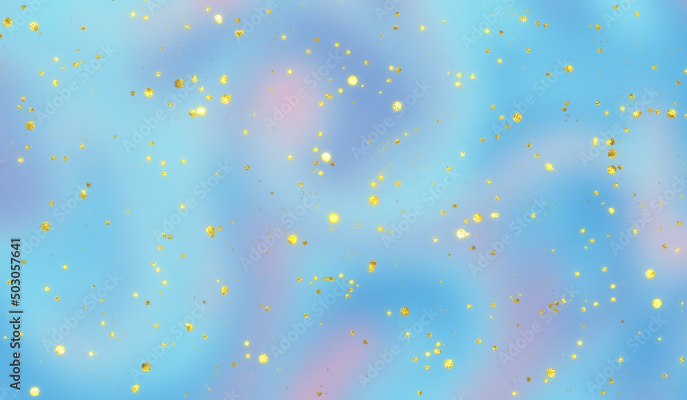 Iridescent holographic background with shining gold glitter Iridescent holographic background with shining gold glitter