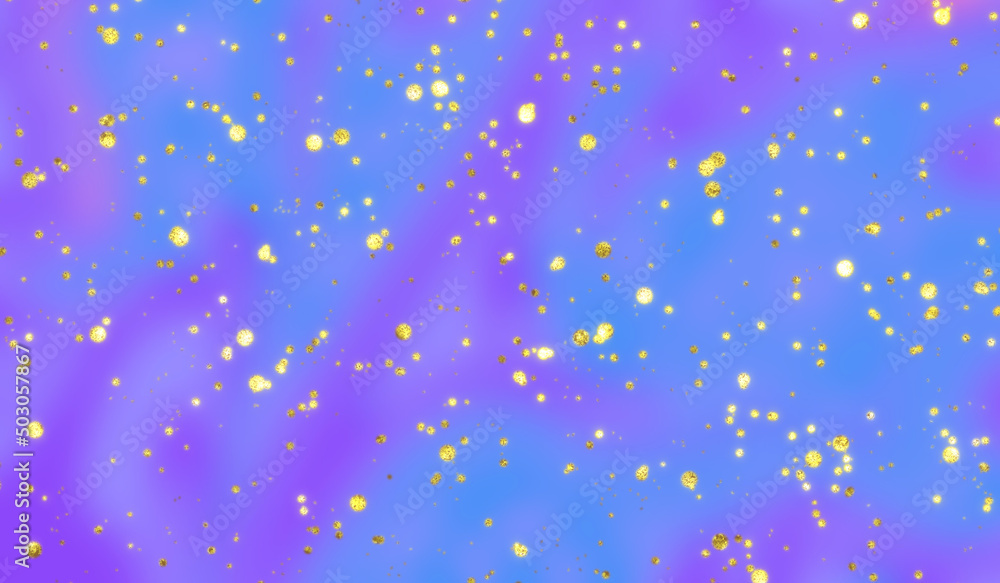 Iridescent holographic background with shining gold glitter Iridescent holographic background with shining gold glitter